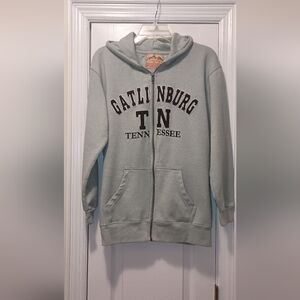 Gatlinburg Tennessee Light Green Black Zip Up Hoodie
